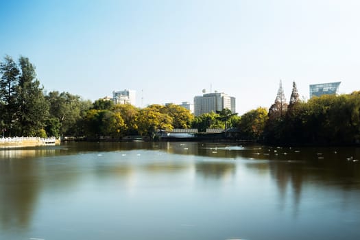 Landscape of Green lake parks located at Kunming city, Yunnan, China