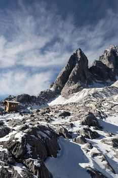 Jade Dragon Snow Mountain (Yulong Snow Mountain) located at Lijiang, Yunnan, China