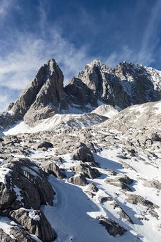 Jade Dragon Snow Mountain (Yulong Snow Mountain) located at Lijiang, Yunnan, China