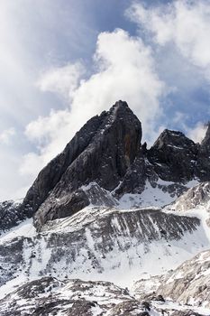 Jade Dragon Snow Mountain (Yulong Snow Mountain) located at Lijiang, Yunnan, China