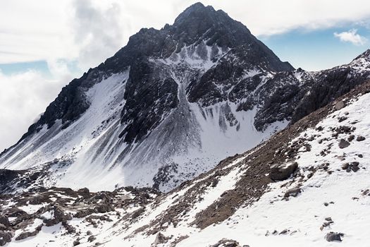 Jade Dragon Snow Mountain (Yulong Snow Mountain) located at Lijiang, Yunnan, China