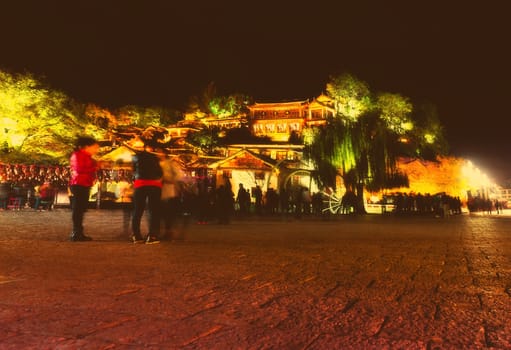 Lijiang old town at night
