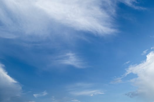 blue sky have cloud in winter season ,thai land ,have feeling happy