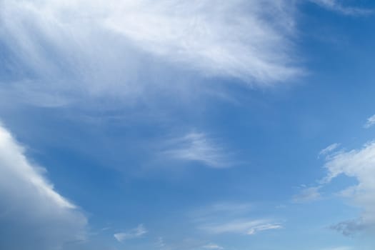 blue sky have cloud in winter season ,thai land ,have feeling happy