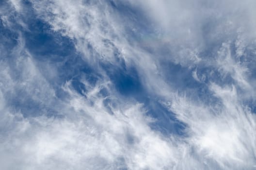 blue sky have cloud in winter season ,thai land ,have feeling happy