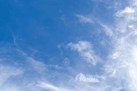 blue sky have cloud in winter season ,thai land ,have feeling happy