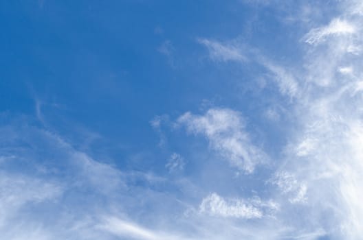 blue sky have cloud in winter season ,thai land ,have feeling happy