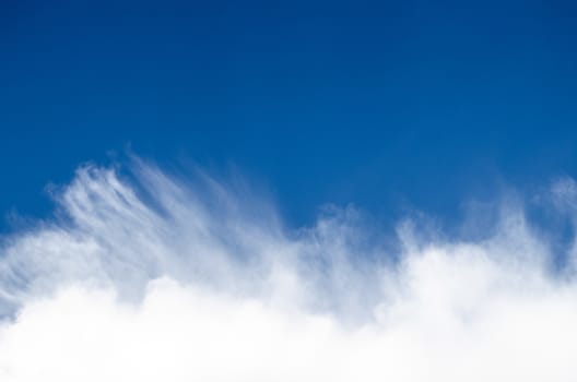blue sky have cloud in winter season ,thai land ,have feeling happy