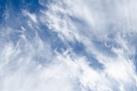 blue sky have cloud in winter season ,thai land ,have feeling happy