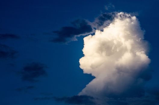 blue sky have cloud in winter season ,thai land ,have feeling happy