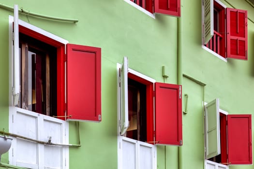 Shuttered Building in Singapore