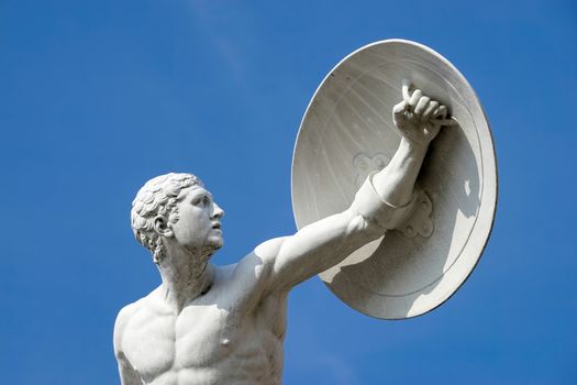 Statue of a Naked Male Warrior at the Charlottenburg Palace in Berlin