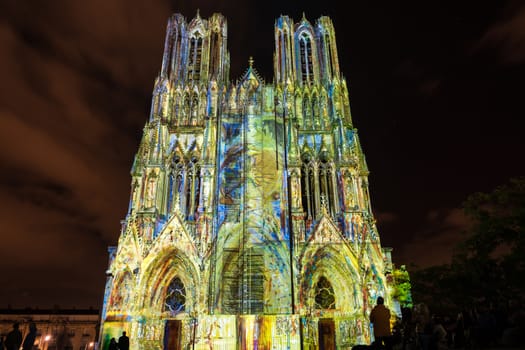 Light Show at Reims Cathedral