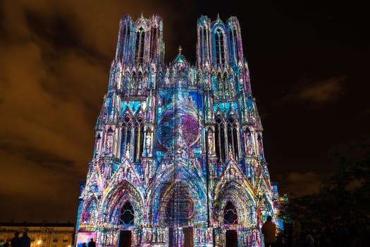 Light Show at Reims Cathedral