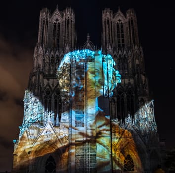 Light Show at Reims Cathedral