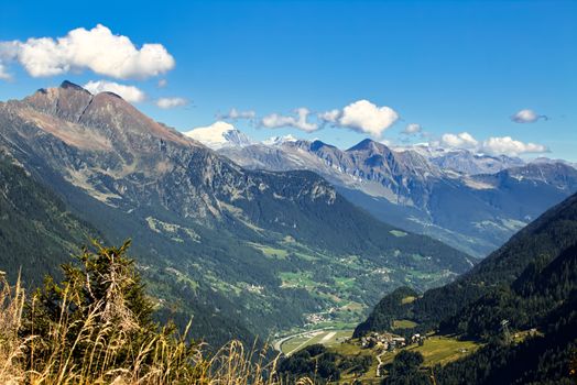 View from the Gotthard Pass in Switzerland