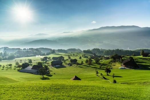 View of the Countryside near Sarnen Obwalden