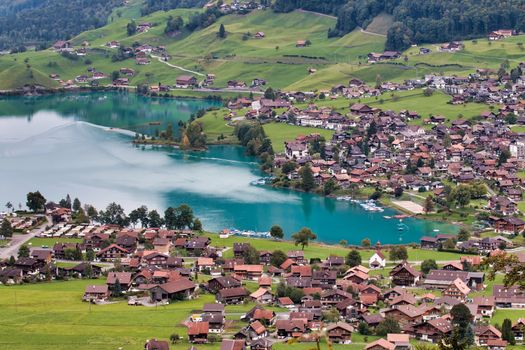 View of Brienz in the Bernese Oberland Region of Switzerland