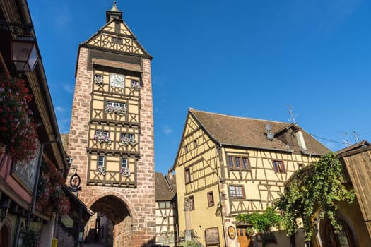 Architecture of Riquewihr in Haut-Rhin Alsace
