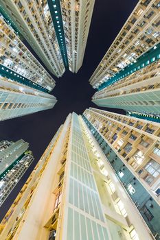 Residential building from low angle