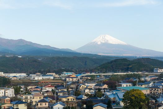 Mount Fuji and Shizuoka town