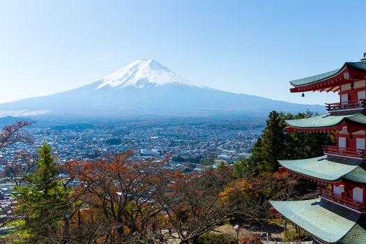 Mount Fuji and chureito pagoda