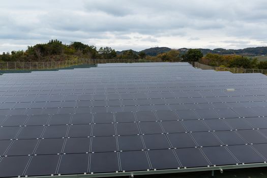 Solar panel in a solar power station