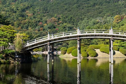 Traditional Ritsurin Garden in Japan