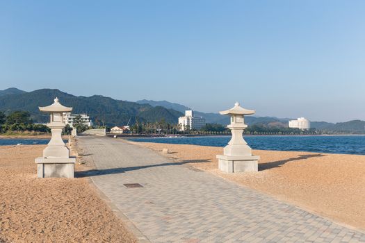 Aoshima Shrine and sead beach