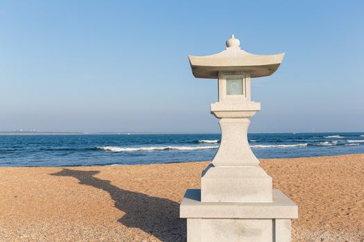 White stone lantern