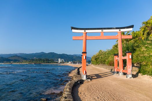 Red Torii in Aoshima Shrine