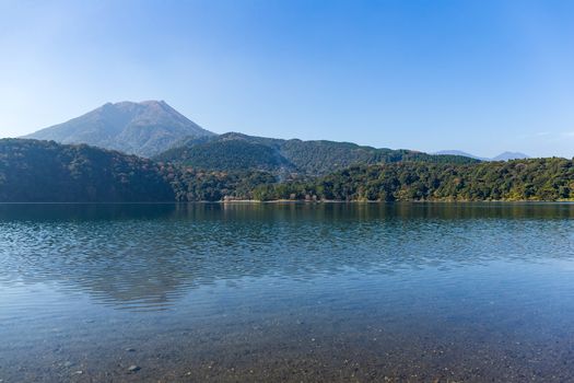 Mount Kirishima and lake