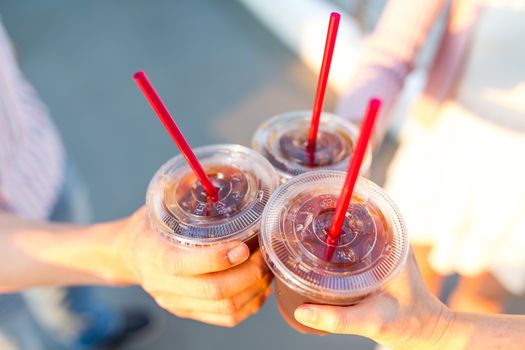 Iced coffee with friends