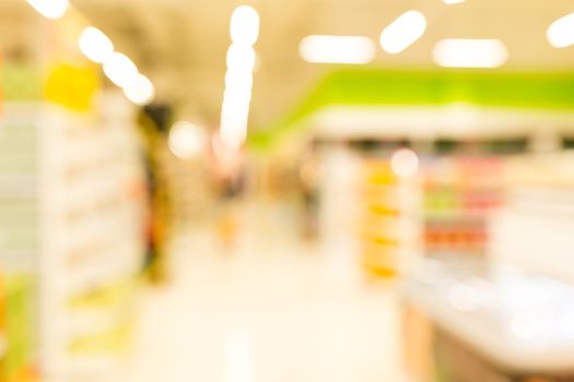 Supermarket blur background with bokeh