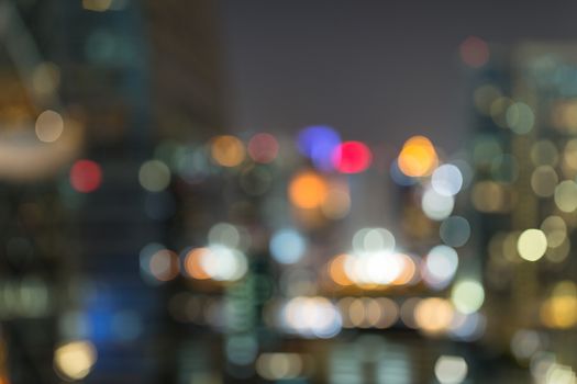 Blur view of city at night