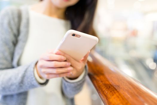 Woman using cellphone