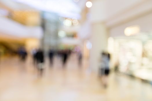 Blurred shopping mall background