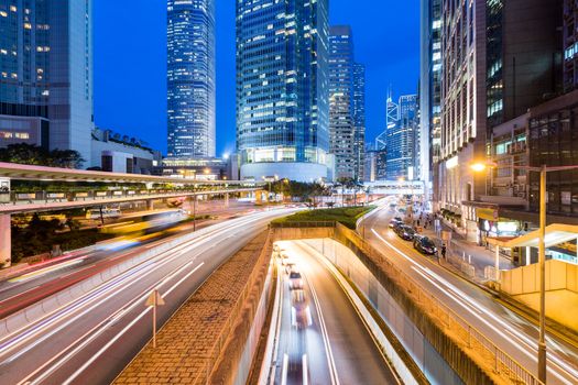 Hong Kong traffic at night