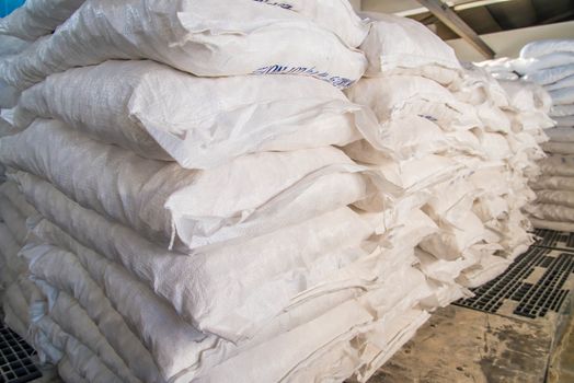 Alum sack was kept in the storage of Water Treatment Plant