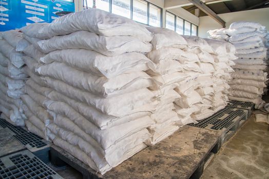 Alum sack was kept in the storage of Water Treatment Plant