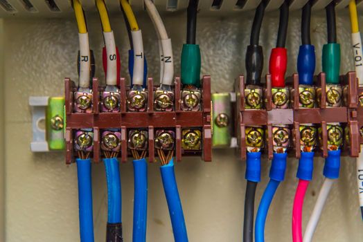 Control panel in the factory, Electrical control circuit