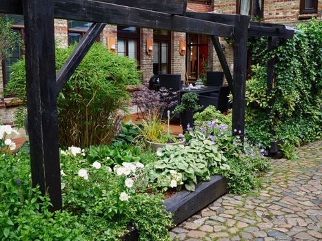 Attractive Beautiful Small Blooming Country Style English UK Garden   