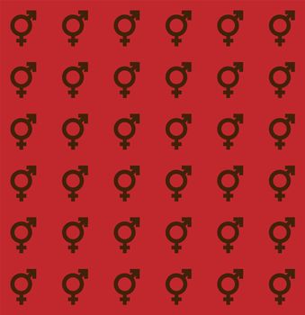 Gender symbol seamless endless pattern. Transgender texture with symbol.