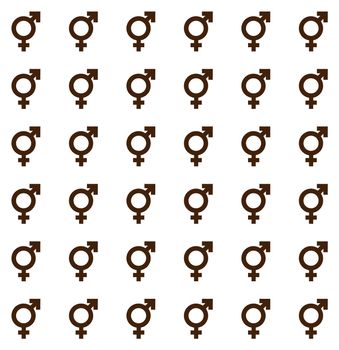 Gender symbol seamless endless pattern. Transgender texture with symbol.