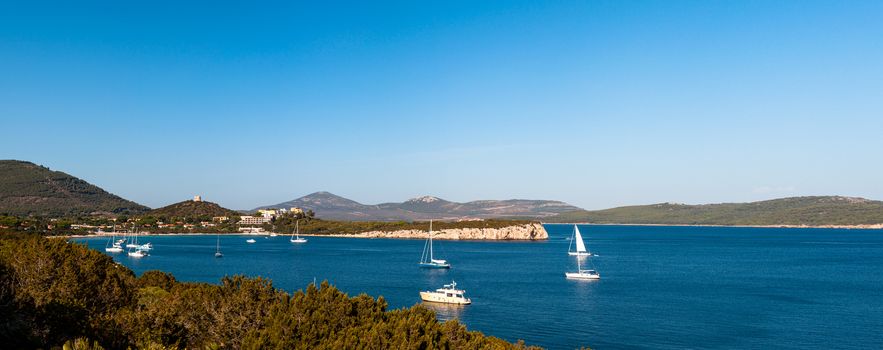 Landscape of coast of Sardinia in the gulf of Capo Caccia