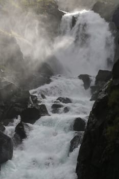 The impressive Svandalsfossen waterfall  close to Ryfylke