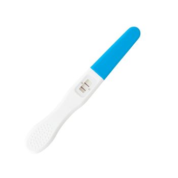 Pregnancy test with white background, clipping path