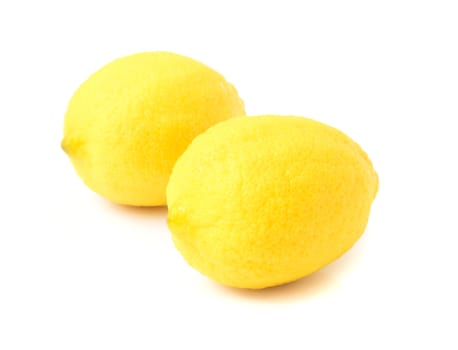 Fresh lemon fruit on white background