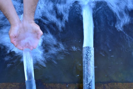 water fountains in the nature