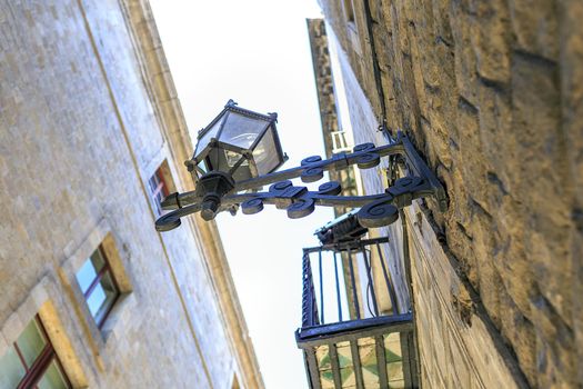 Typical street light sited in Barcelona